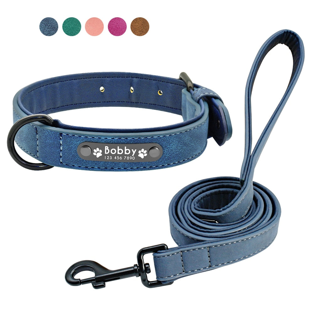 Personalized Dog Tag Collar & Leash Lead