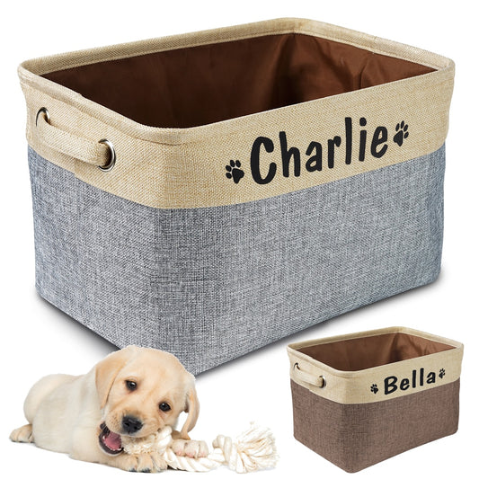 Personalized Pet Dog Toy Storage Basket