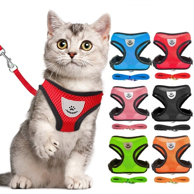 Vest Harness Leash Set For Cats & Small Dogs